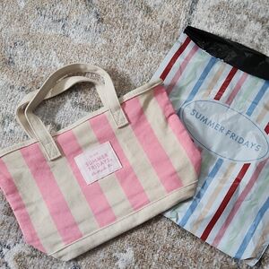 Summer Fridays Mini Striped Tote Bag